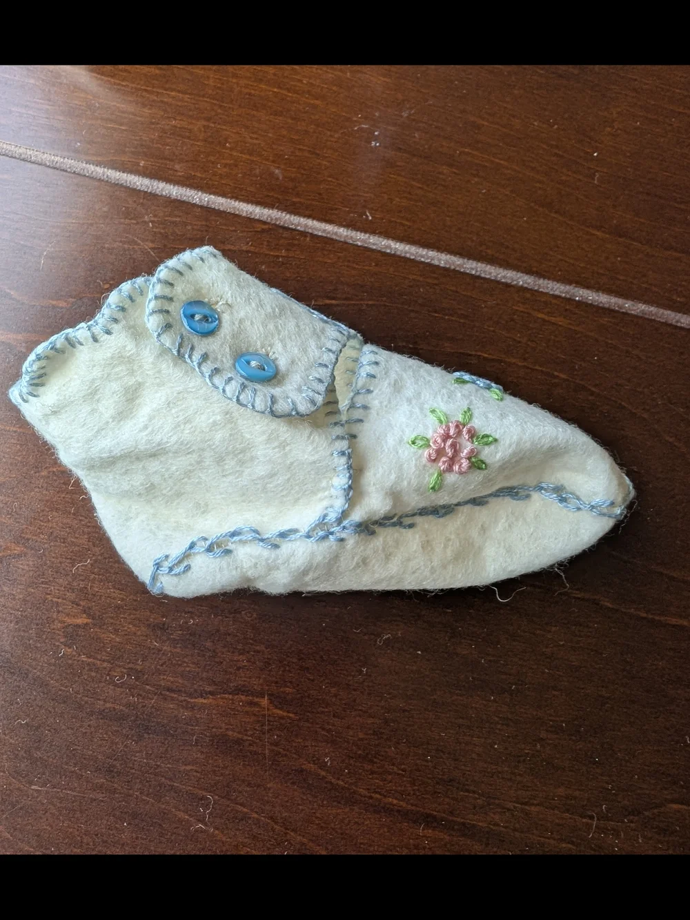 Vintage 1960s Baby Announcement Cards with Envelopes & Photo, Handmade Slippers